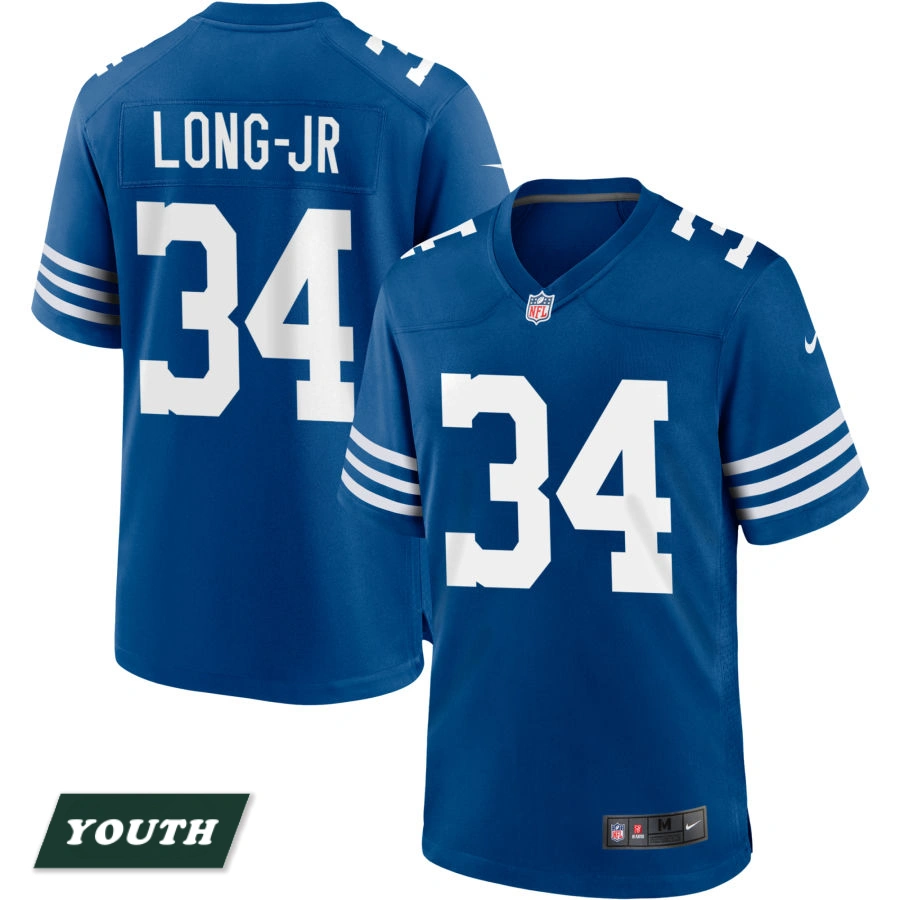 Youth Indianapolis Colts Royal Alternate #34 David Long Jr Jersey Youth Indianapolis Colts Royal Alternate #34 David Long Jr Jersey